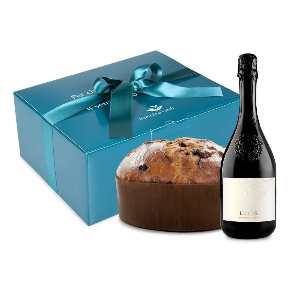 [CON.PNT.BOT.2026.BAM.GES] Confezione Panettone e Bottiglia 2026 - FONDAZIONE BAMBINO GESÙ